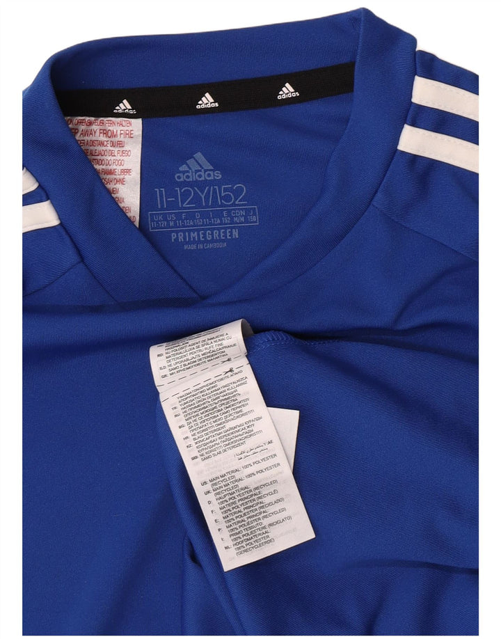 Tricou Adidas Aeroready pentru baieti Top 11-12 ani poliester albastru