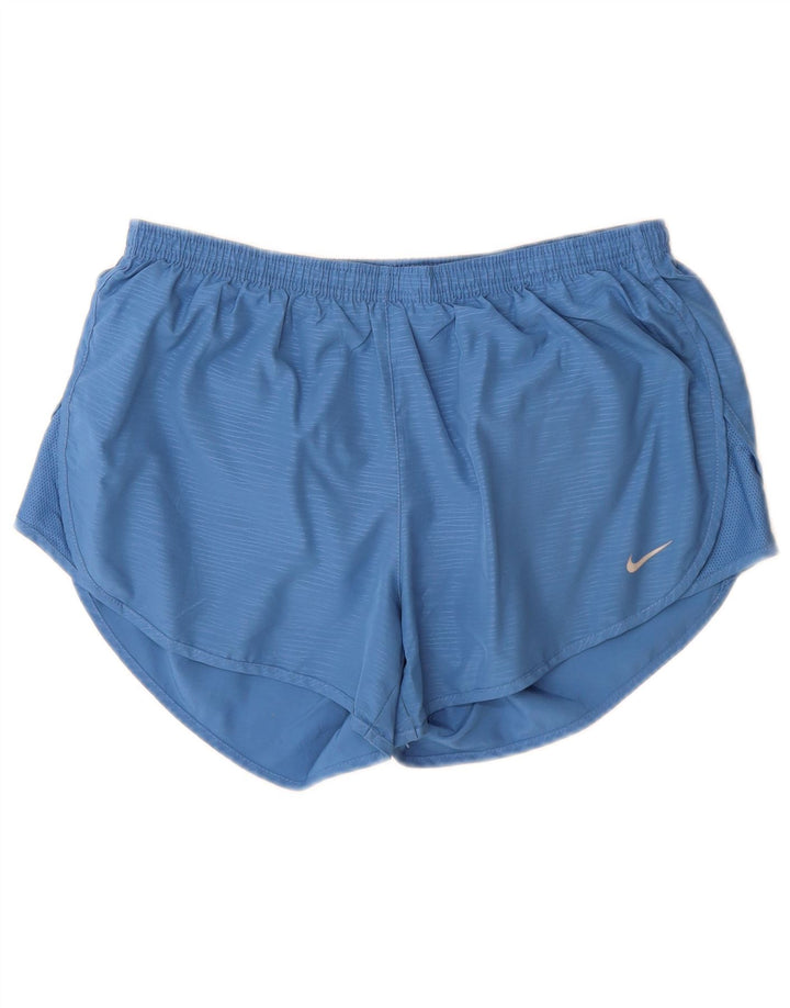 Pantaloni scurți sport Nike Dri Fit pentru femei UK 12 Medium Blue Poliester