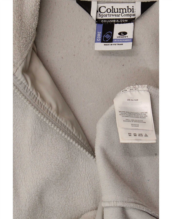 Columbia Womens Interchange Liner Fleece Jacket UK 16 Large Gri Poliester