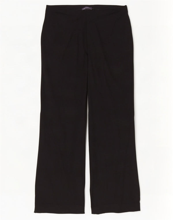 Marks & Spencer Pantaloni casual pentru femei cu picioare largi UK 16 Large W36 L28 Negru