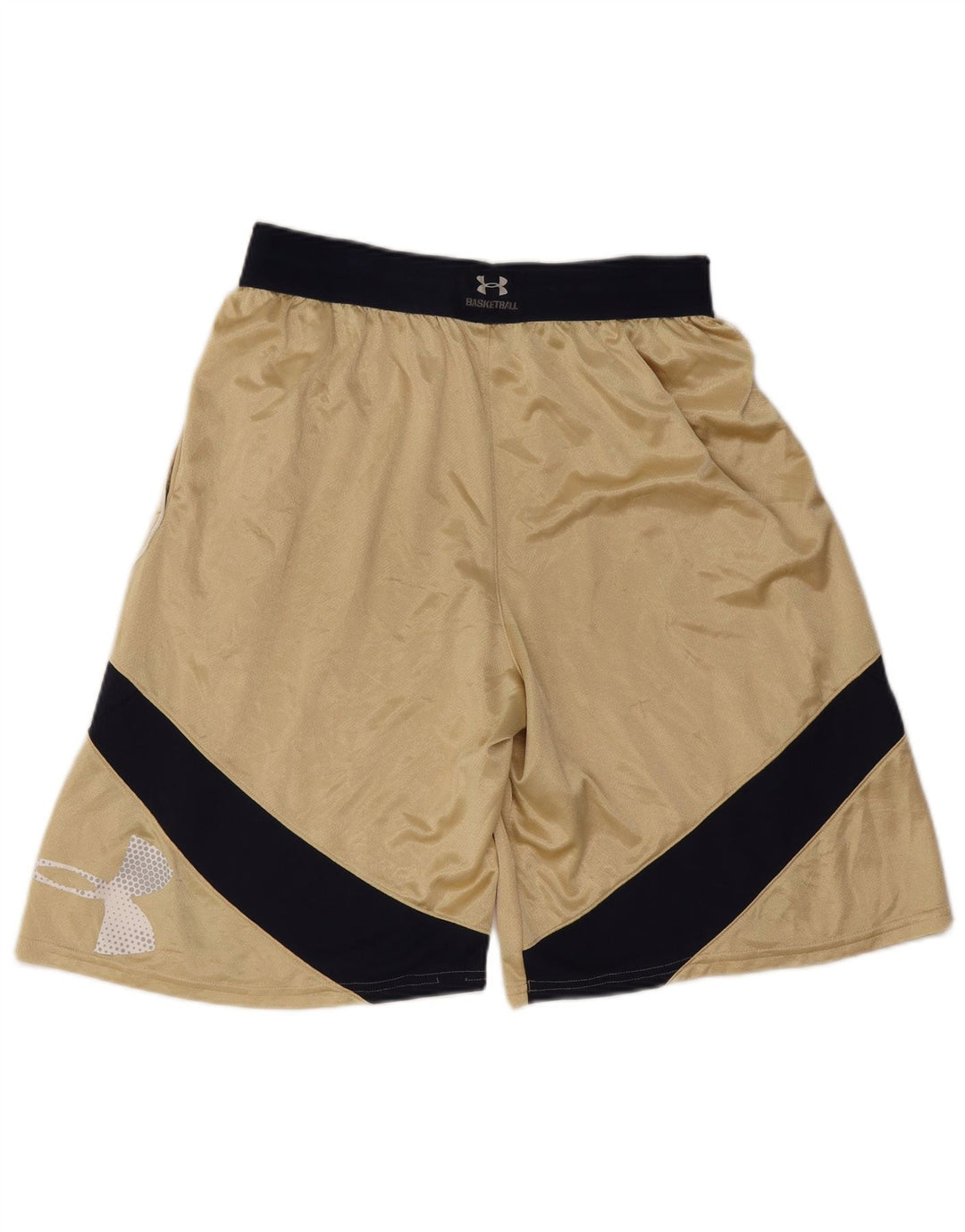 Pantaloni scurți sport grafic Under Armour pentru bărbați, mari, auriu, poliester