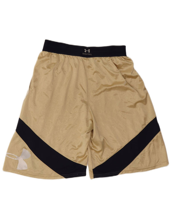 Pantaloni scurți sport grafic Under Armour pentru bărbați, mari, auriu, poliester