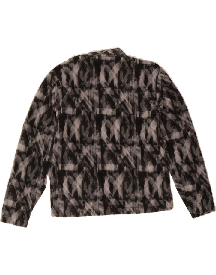 EDDIE BAUER Boys Fleece Jacket 14-15 Years Large  Grey Geometric Polyester Vintage Eddie Bauer and Second-Hand Eddie Bauer from Messina Hembry 