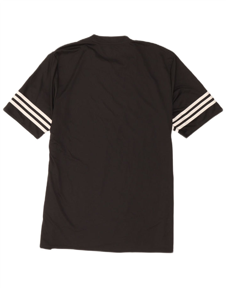 Tricou Adidas Climalite pentru bărbați Top mare din poliester negru