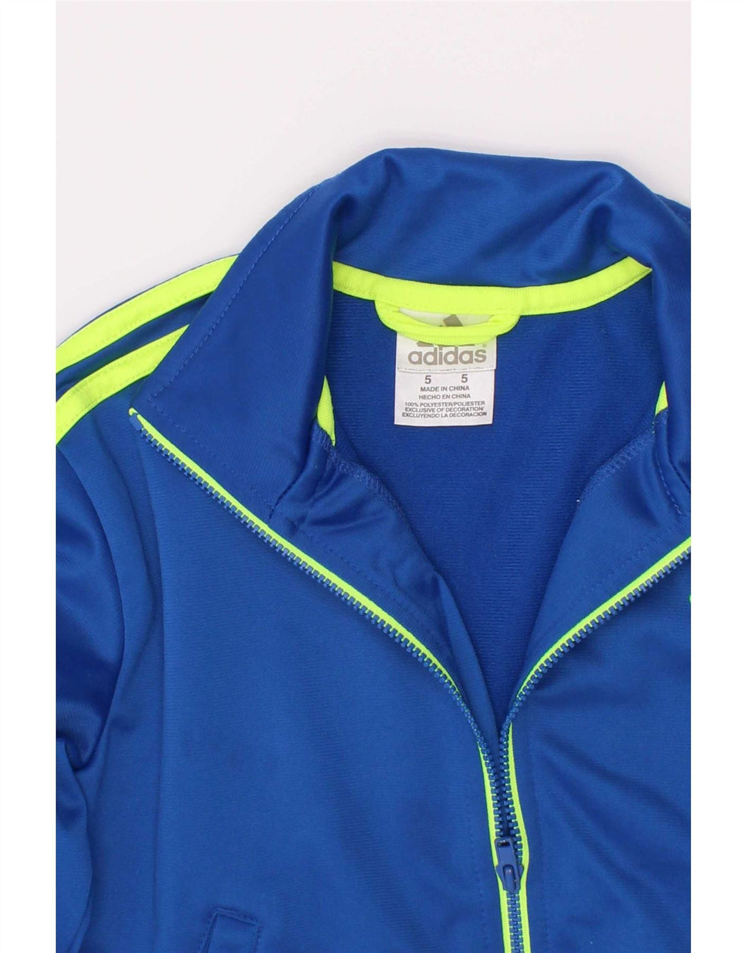 Jachetă de top pentru trening cu grafic pentru băieți Adidas 4-5 ani poliester albastru