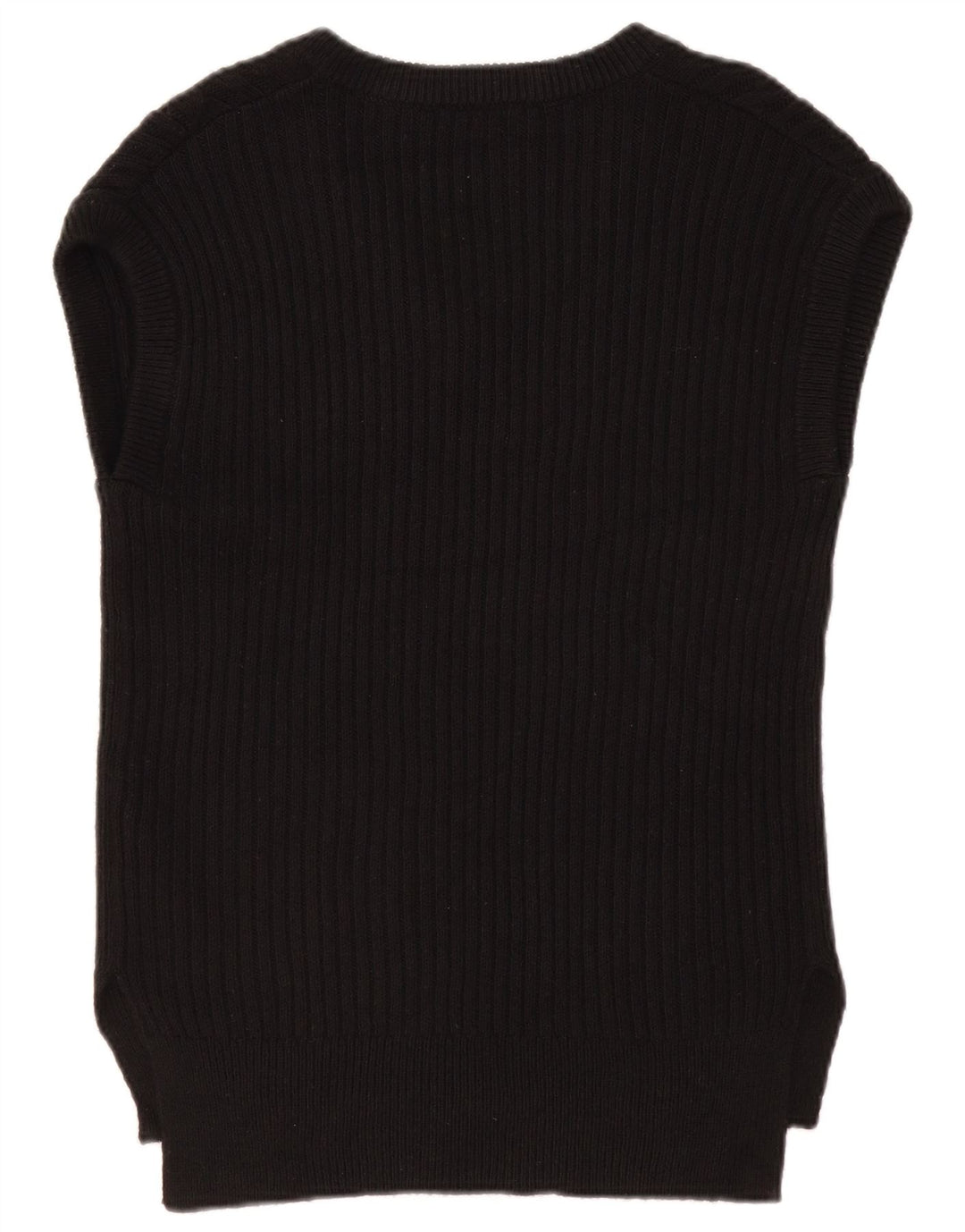 MARKS & SPENCER Vestă supradimensionată pentru femei UK 10 Bumbac negru mic