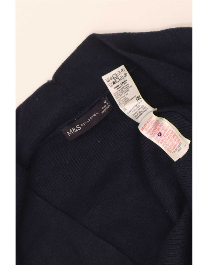 Pulover cardigan cu paragate pentru femei Marks & Spencer UK 12 Medium Bleumarin
