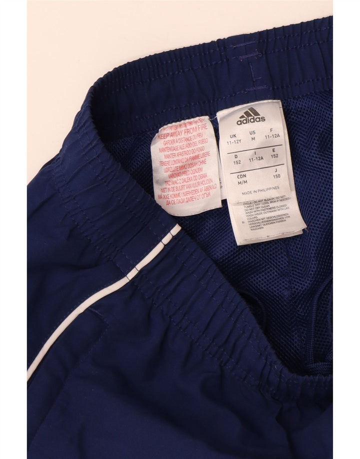 Pantaloni de trening ADIDAS pentru baieti 11-12 ani poliester bleumarin