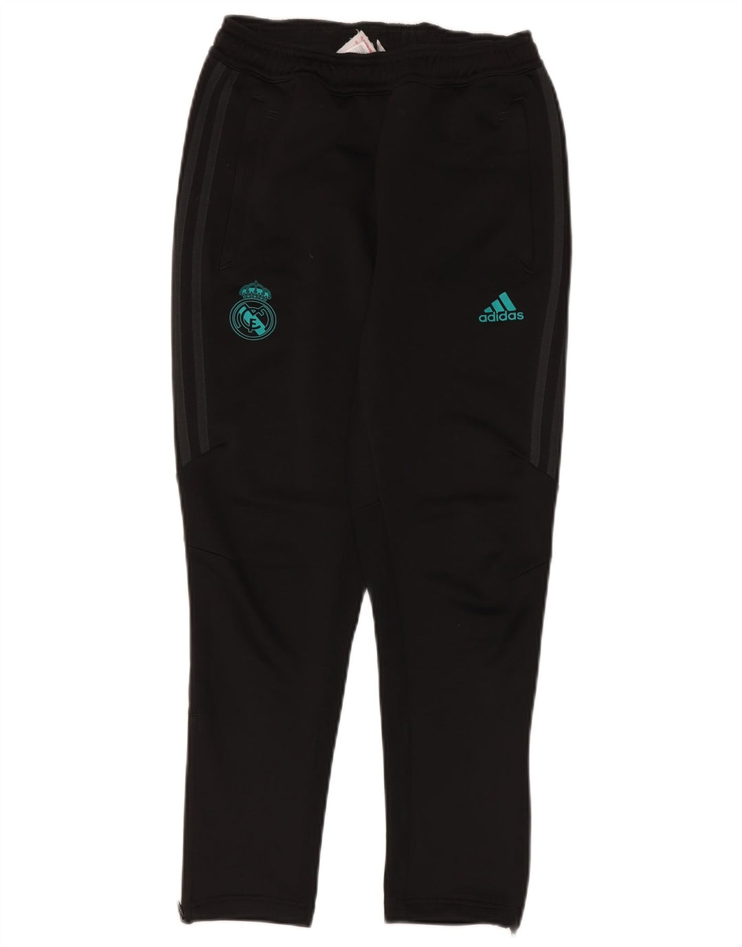 Pantaloni de trening ADIDAS Real Madrid pentru baieti 11-12 ani poliester negru