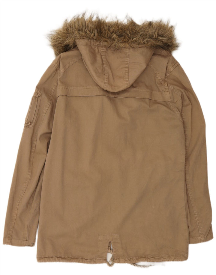 Jachetă parka cu glugă pentru bărbați Zara UK 36 Bej mic