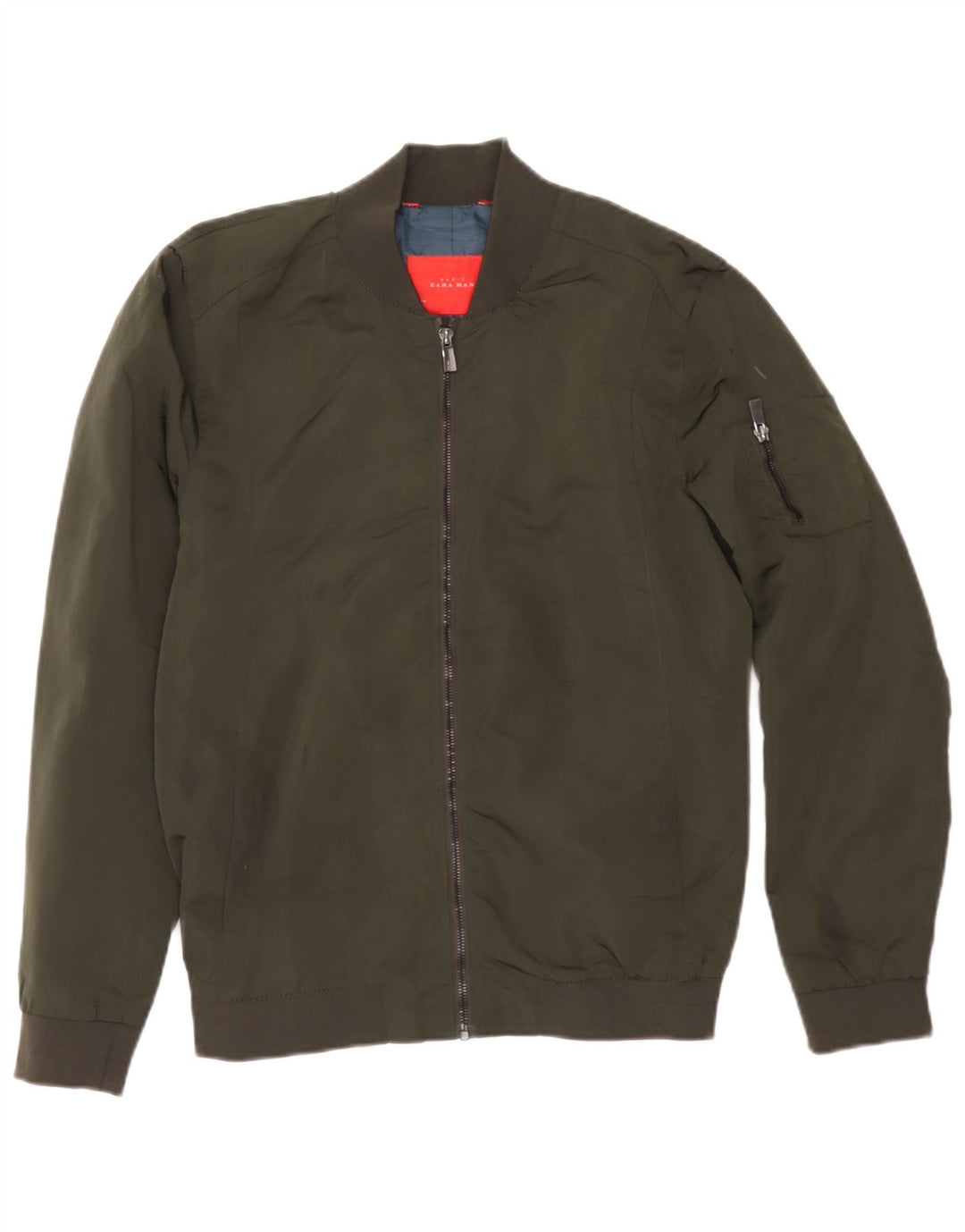 Bomber pentru bărbați Zara UK 38 Medium Kaki Poliester