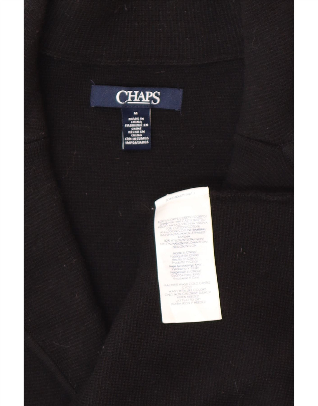 Jachetă CHAPS pentru femei, cu 3 nasturi, UK 14, bumbac mediu negru