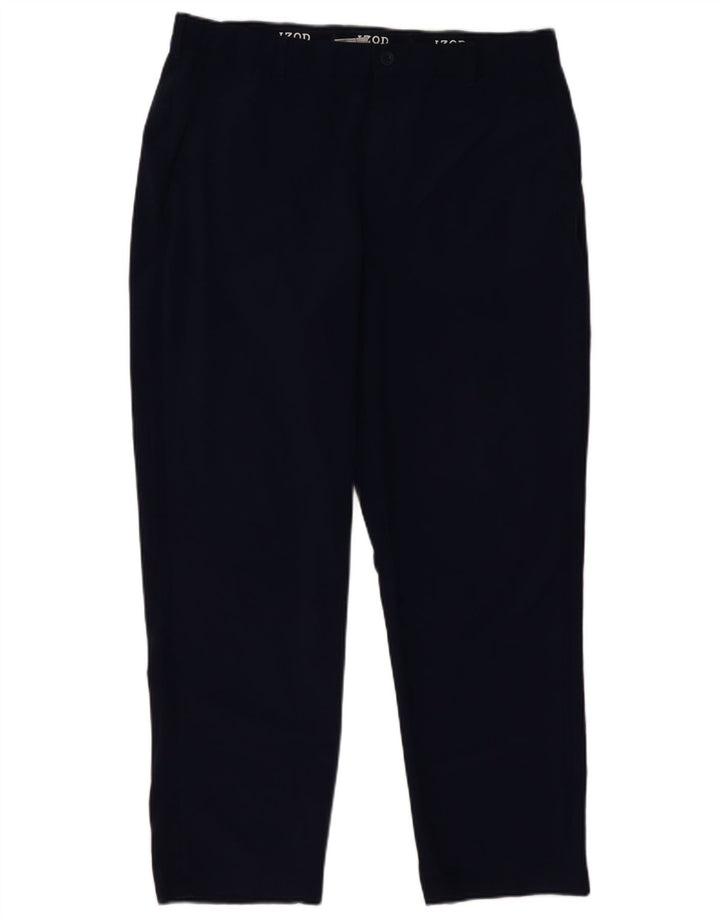 Pantaloni chino drepți Izod pentru bărbați L40 L30 poliester bleumarin
