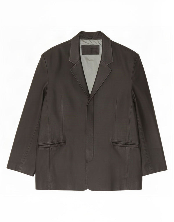 Jachetă din piele vintage pentru bărbați UK 42 XL Negru