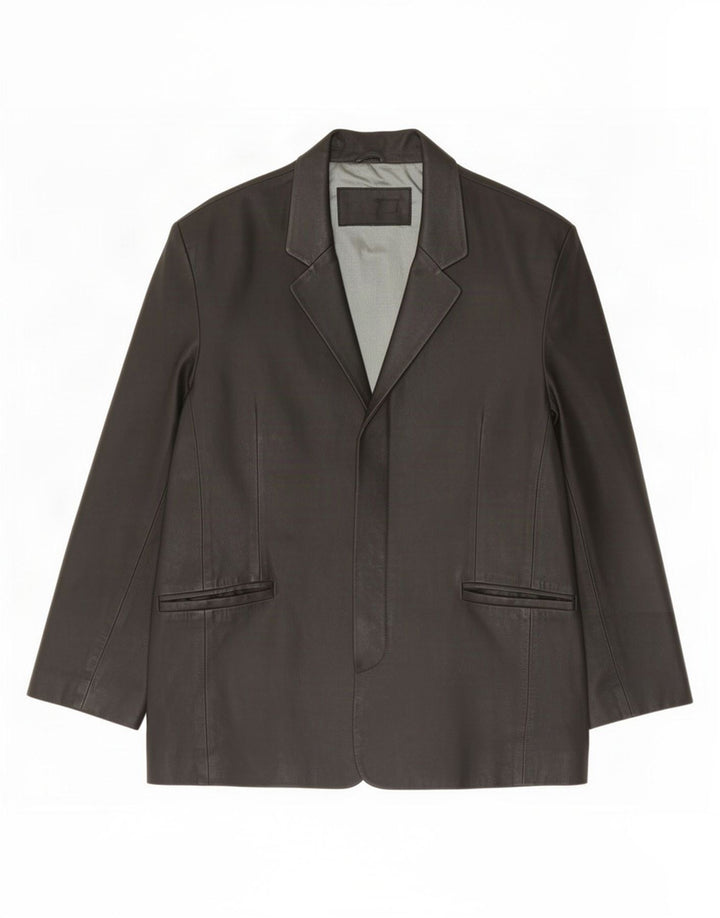Jachetă din piele vintage pentru bărbați UK 42 XL Negru