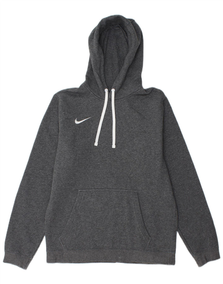 NIKE Mens Hoodie Jumper Medium Grey Cotton