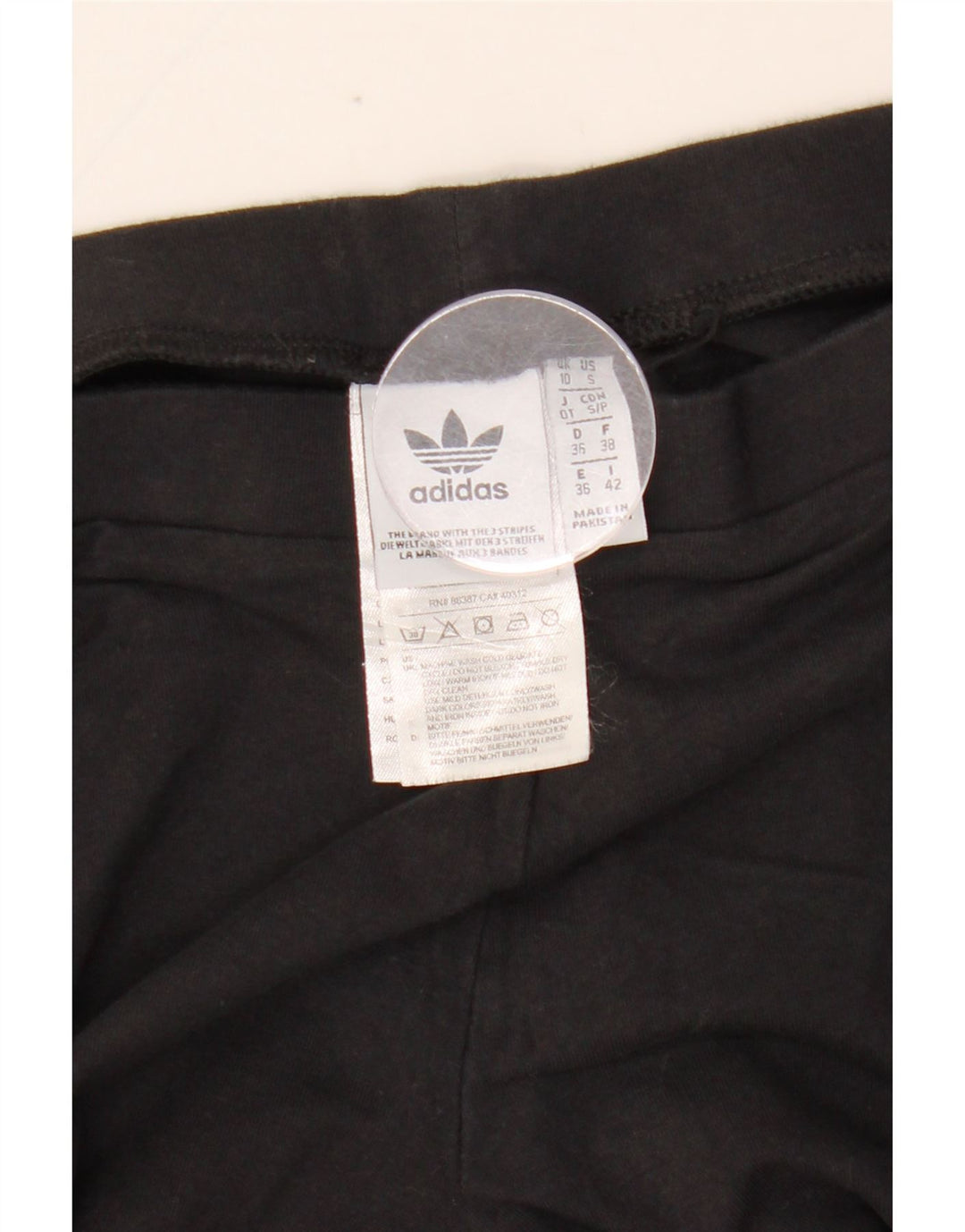 Leggings pentru femei ADIDAS UK 10 mic bumbac negru
