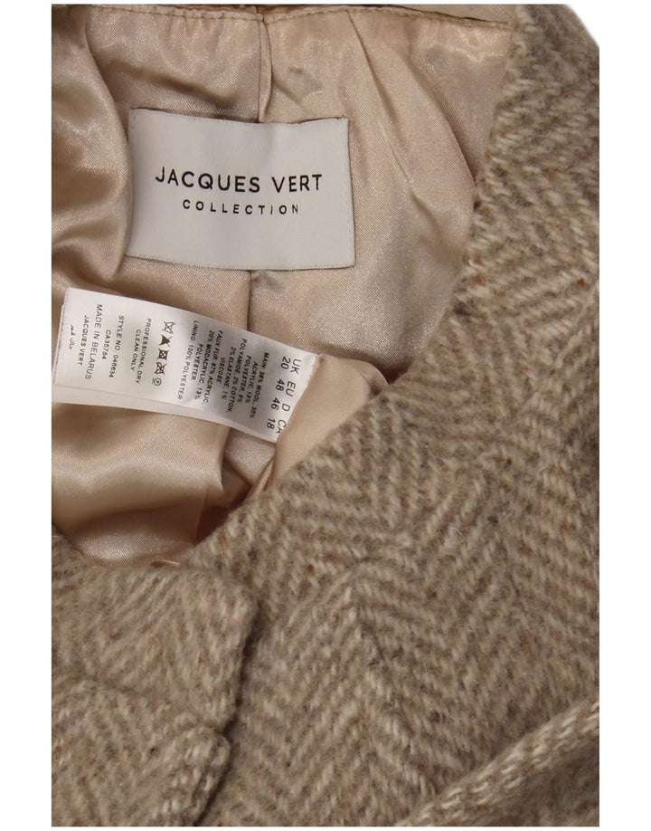 Pardesiu pentru femei JACQUES VERT UK 20 XL Lână gri cu oase