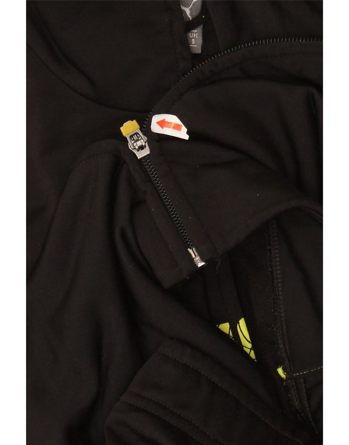 PUMA Mens Graphic Tracksuit Top Jacket Small Black Colourblock Polyester