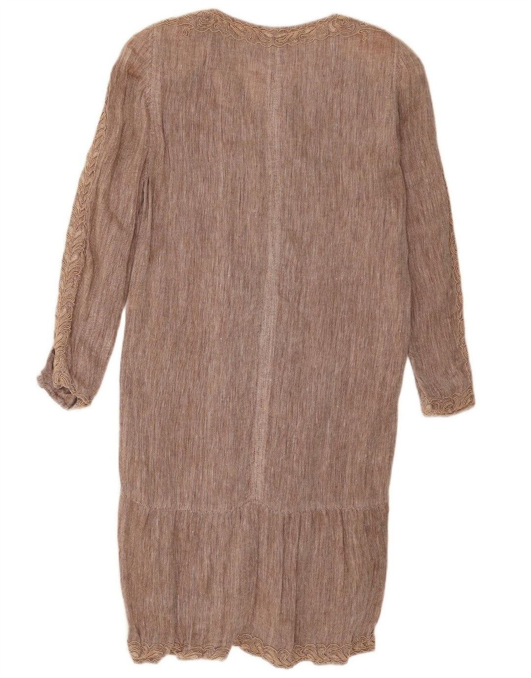 ROCCOBAROCCO Womens Long Sleeve Tent Dress IT 44 Medium Brown