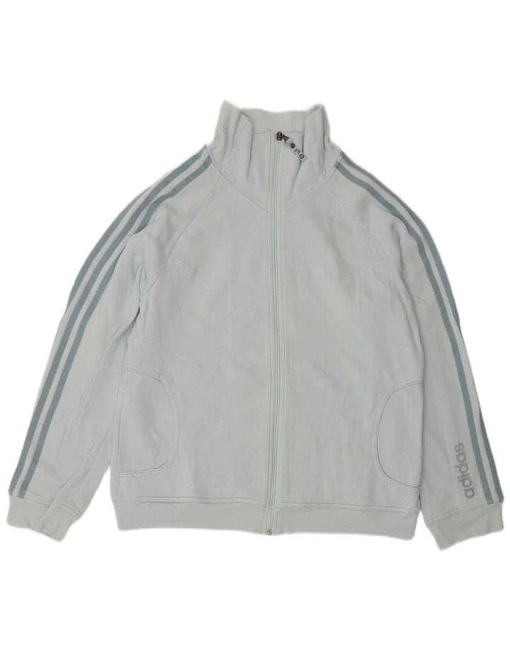 ADIDAS Womens Graphic Oversized Tracksuit Top Jacket UK 16 Large  Blue