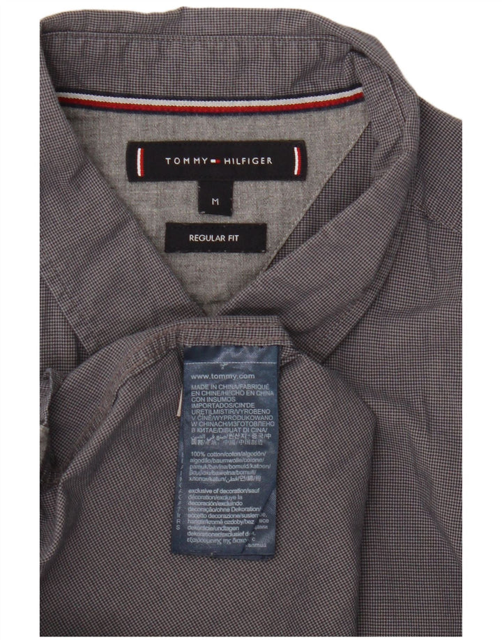 Cămașă pentru bărbați Tommy Hilfiger, bumbac, gri mediu