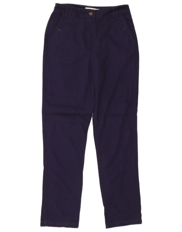 OASIS Womens High Waist Chino Trousers UK 10 Small W28 L30 Navy Blue