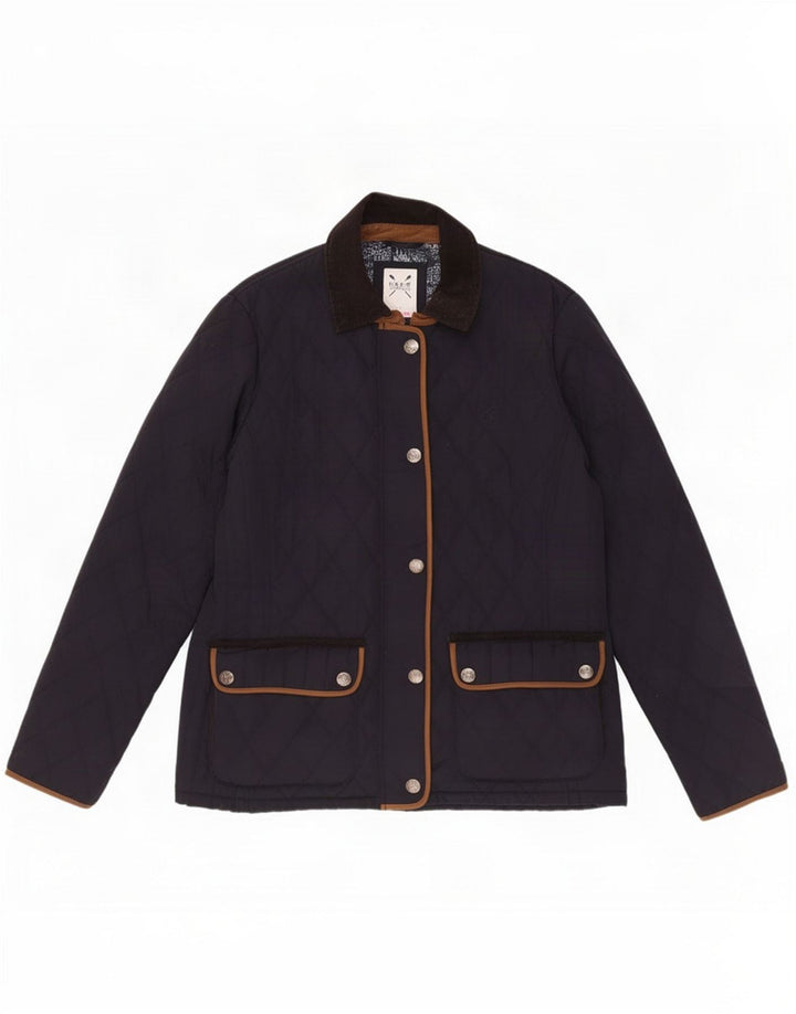 Crew Clothing Jachetă matlasată pentru femei UK 12 Medium Navy Blue Poliester