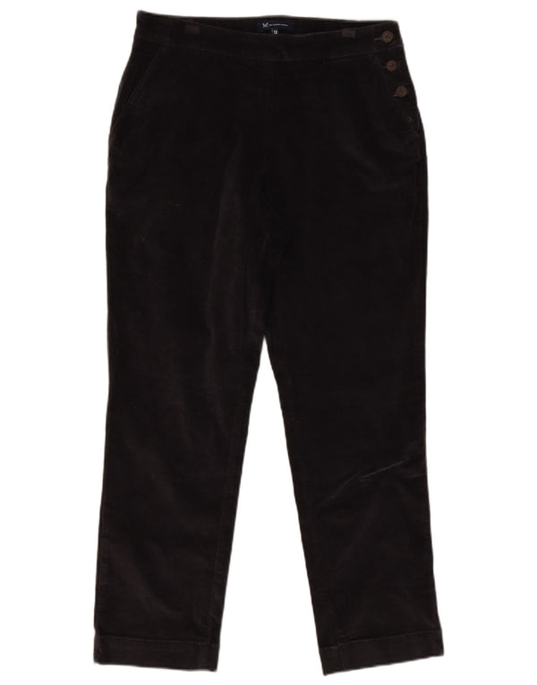 Crew Clothing Pantaloni din velur pentru femei UK 12 Medium W30 L28 Bleumarin