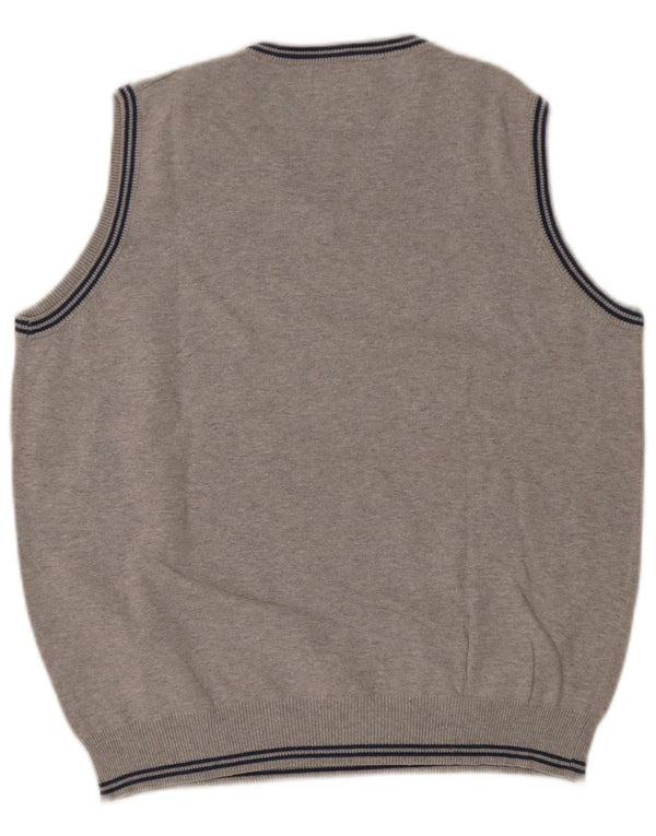 Kappa Mens Vest Tank Top Medium Grey Flecked Cotton