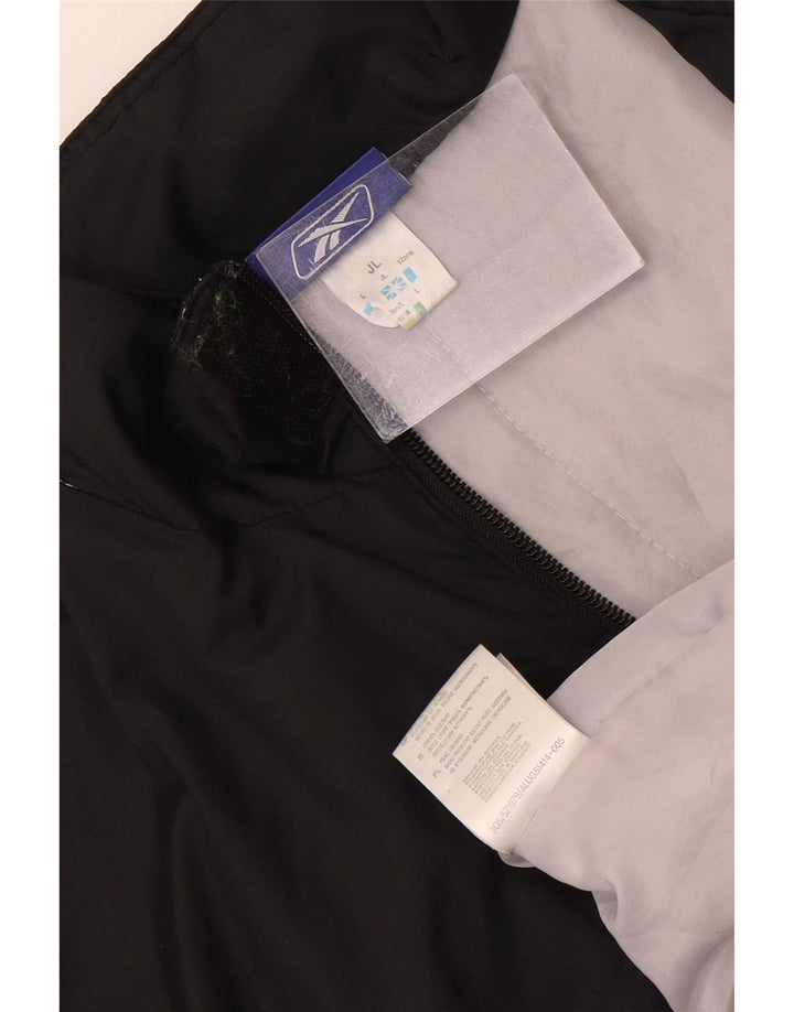 Jachetă de ploaie cu glugă Reebok pentru băieți 13-14 ani, mare, negru, nailon