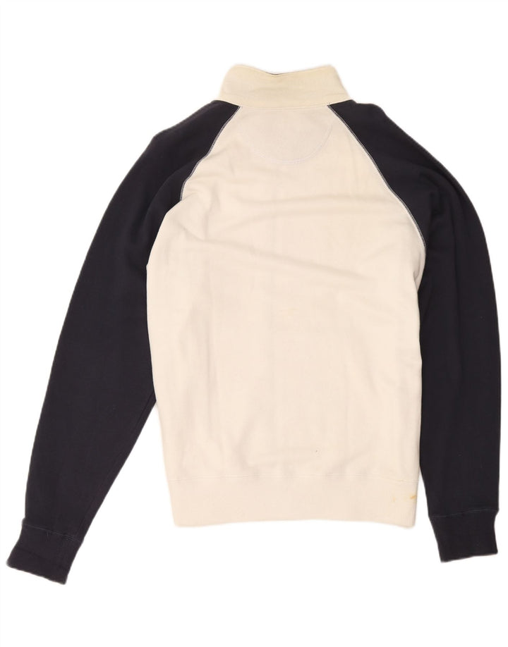 Sergio Tacchini Trening pentru bărbați Jachetă de top, mare, albă, color bloc din bumbac
