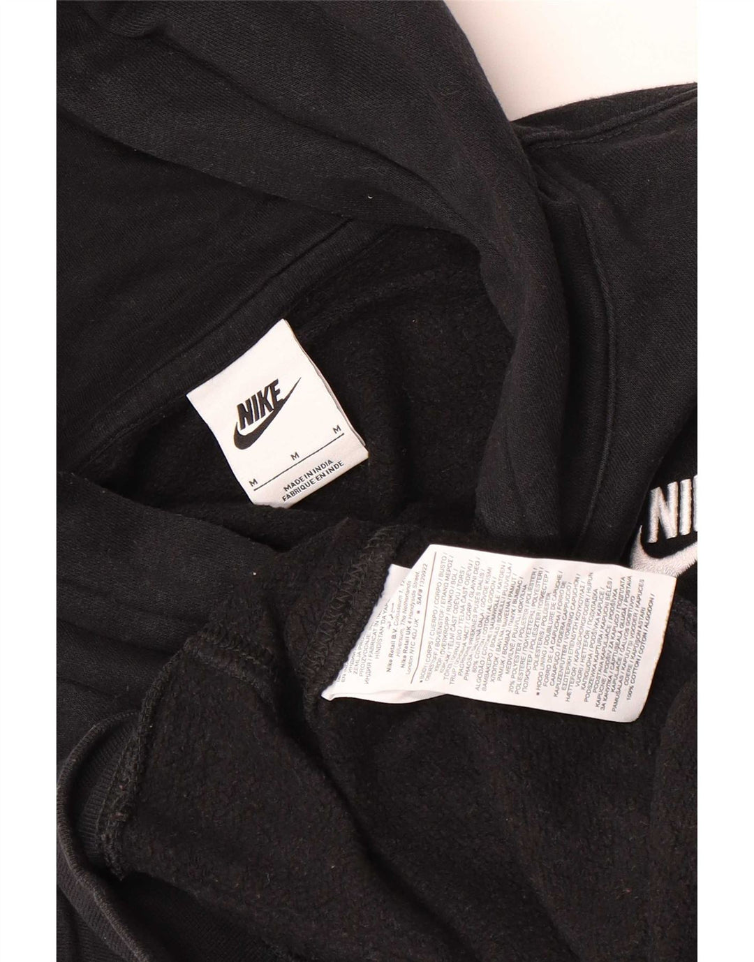 Pulover Nike pentru bărbați, bumbac mediu negru