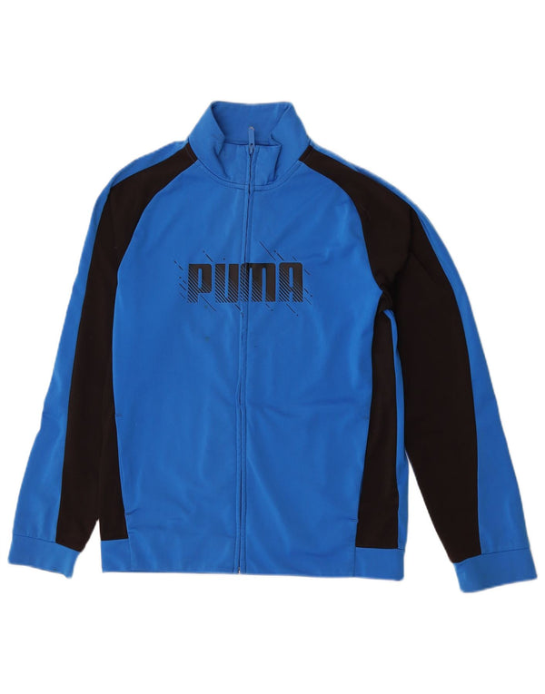 Jachetă de trening cu grafic Puma pentru băieți 13-14 ani, albastru, color block