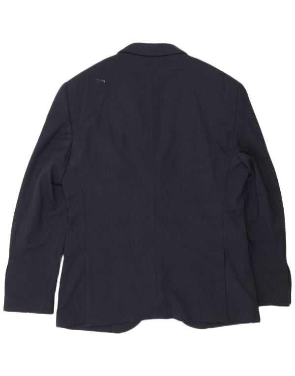 Massimo Dutti Jachetă pentru bărbați cu 2 nasturi UE 50 Lână medie albastru bleumarin