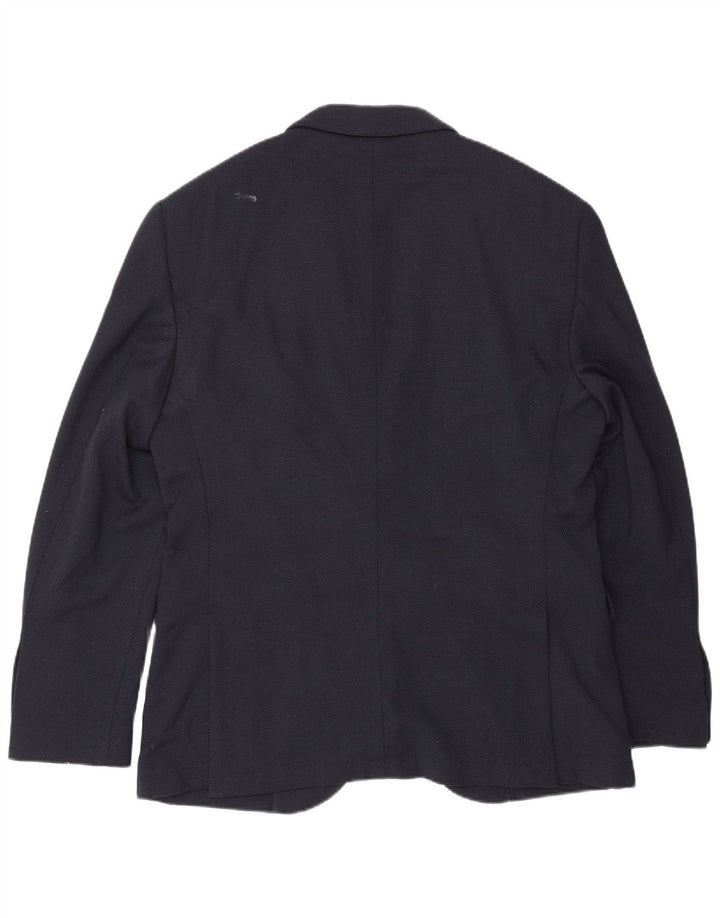 Massimo Dutti Jachetă pentru bărbați cu 2 nasturi UE 50 Lână medie albastru bleumarin