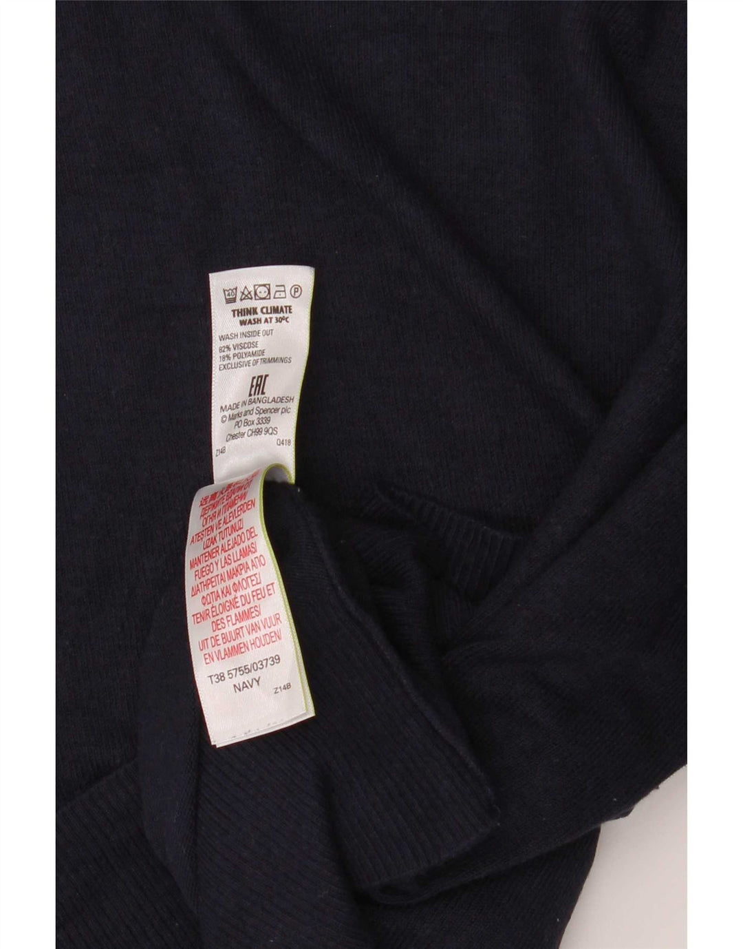 Bluză cu mânecă scurtă pentru femei Marks & Spencer UK 12 Medium Bleumarin
