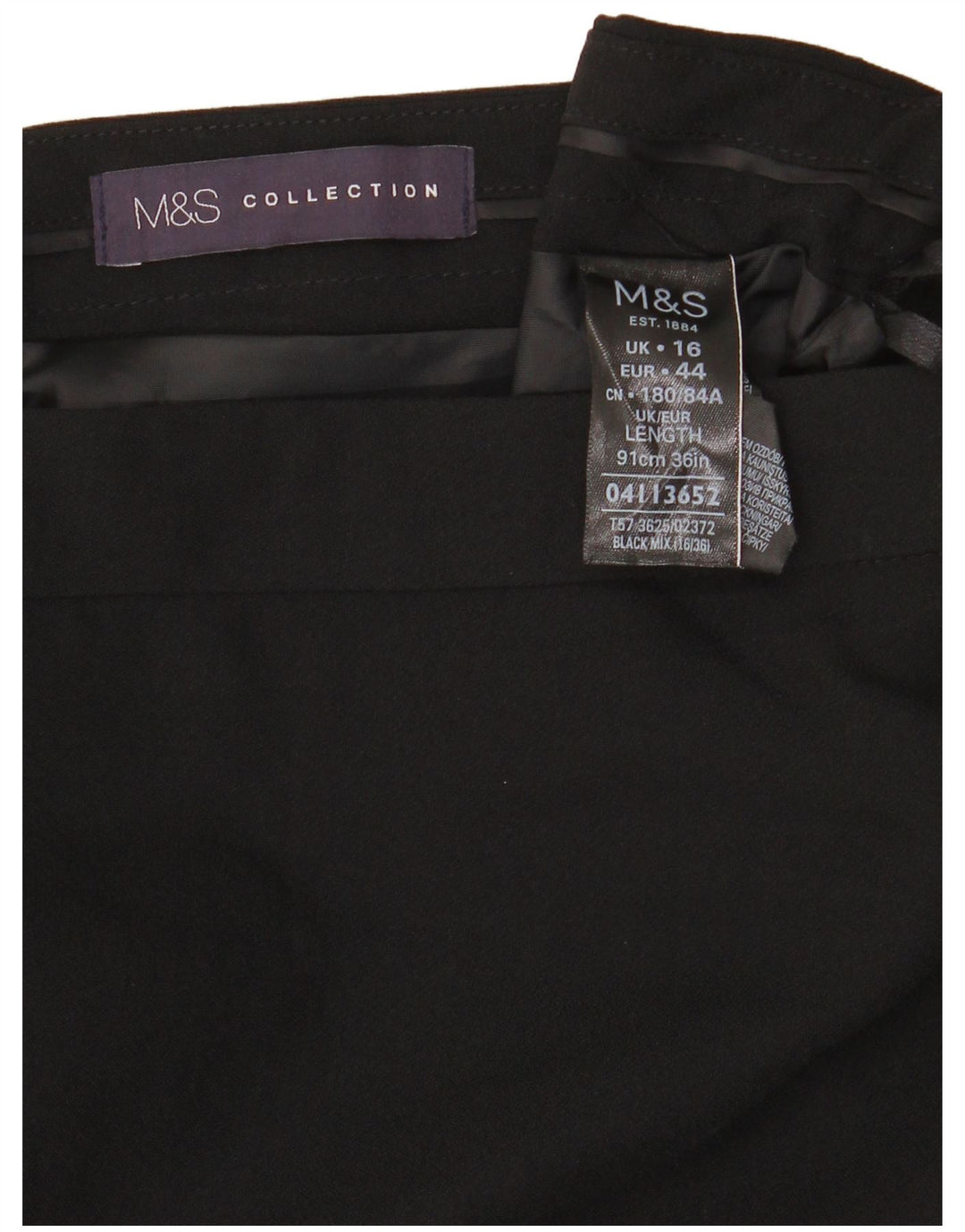 Fusta Maxi pentru femei Marks & Spencer UK 16 Large W34 Poliester negru