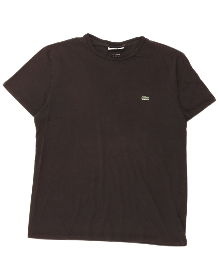 Lacoste Bărbați Tricou Top Mediu Negru Bumbac