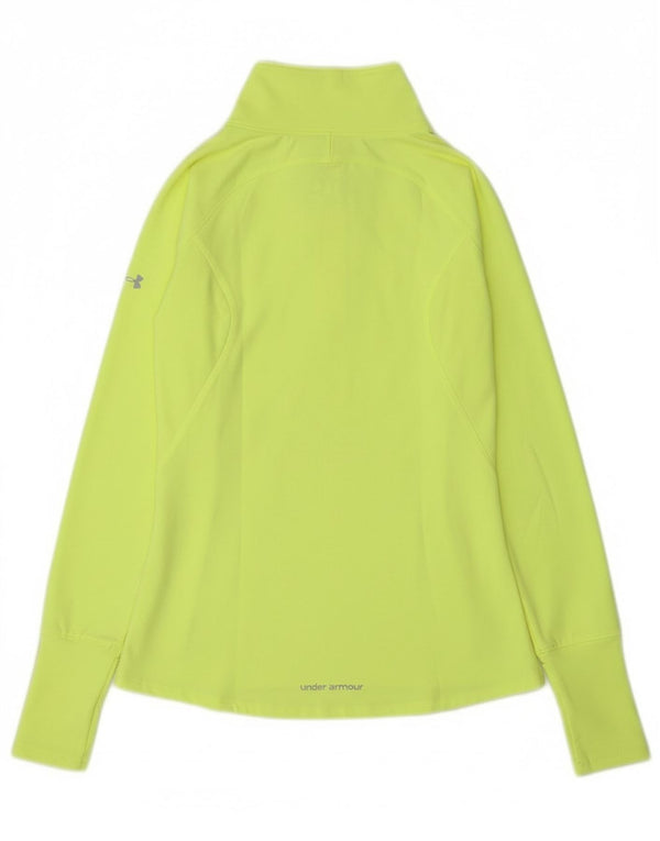 Top de trening Under Armour pentru femei Cold Gear Pullover UK 8 Small Yellow