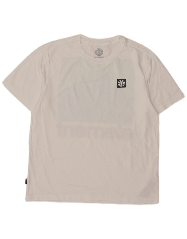 Tricou cu grafic pentru bărbați Element, cu croială obișnuită Top mic, alb, bumbac