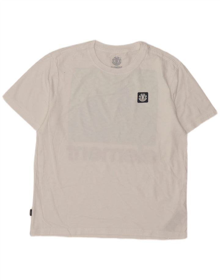 Tricou cu grafic pentru bărbați Element, cu croială obișnuită Top mic, alb, bumbac