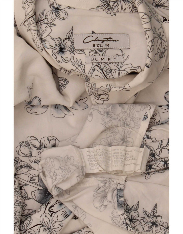 Cămașă Clayton Slim Fit pentru bărbați, viscoză, florală, albastră medie