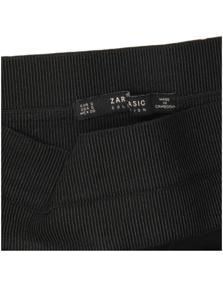 Leggings pentru femei Zara UK 10 Mici, negru, cu dungi