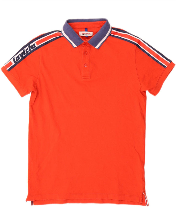Tricou polo cu grafică Invicta pentru bărbați, bumbac color bloc roșu