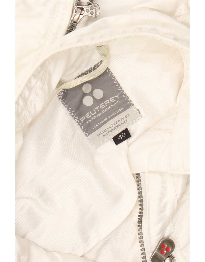 Jachetă bomber crop pentru femei PEUTEREY IT 40 Small White