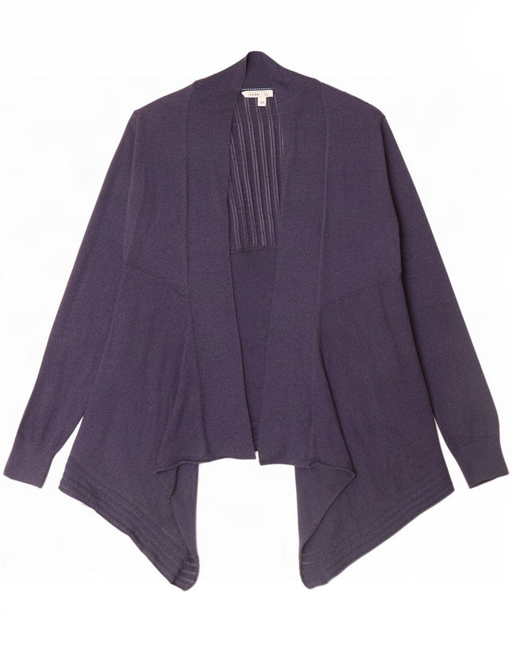 Pulover cardigan deschis asimetric pentru femei Fat Face UK 12 Medium Bleumarin