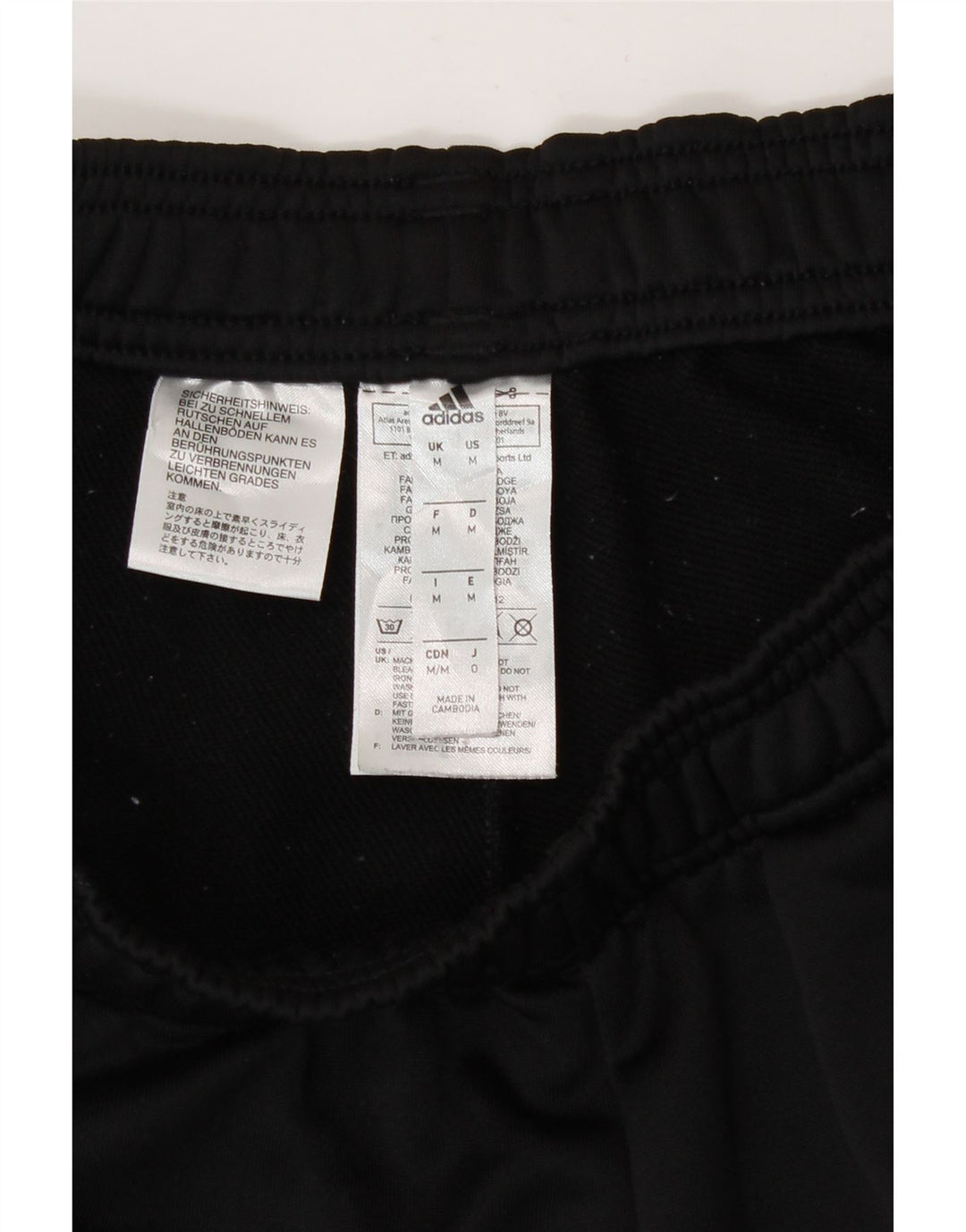 Pantaloni de trening Adidas pentru bărbați, poliester mediu negru