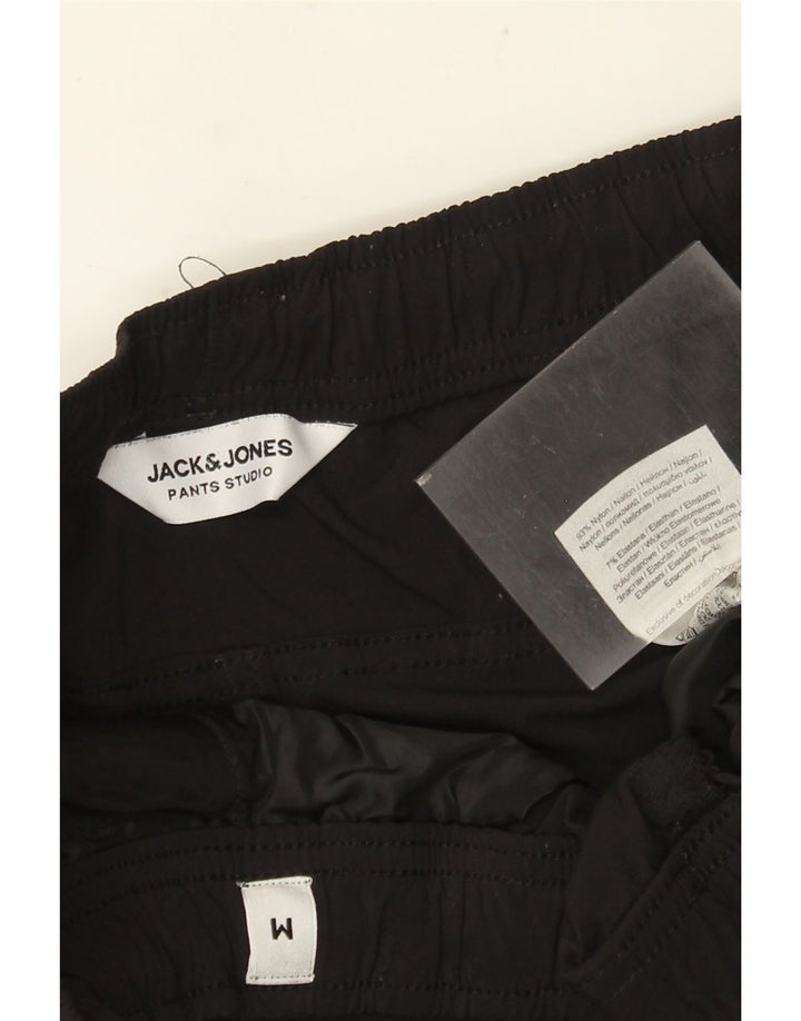 JACK & JONES Joggeri pentru bărbați Pantaloni cargo medii L32 L28 Nylon negru
