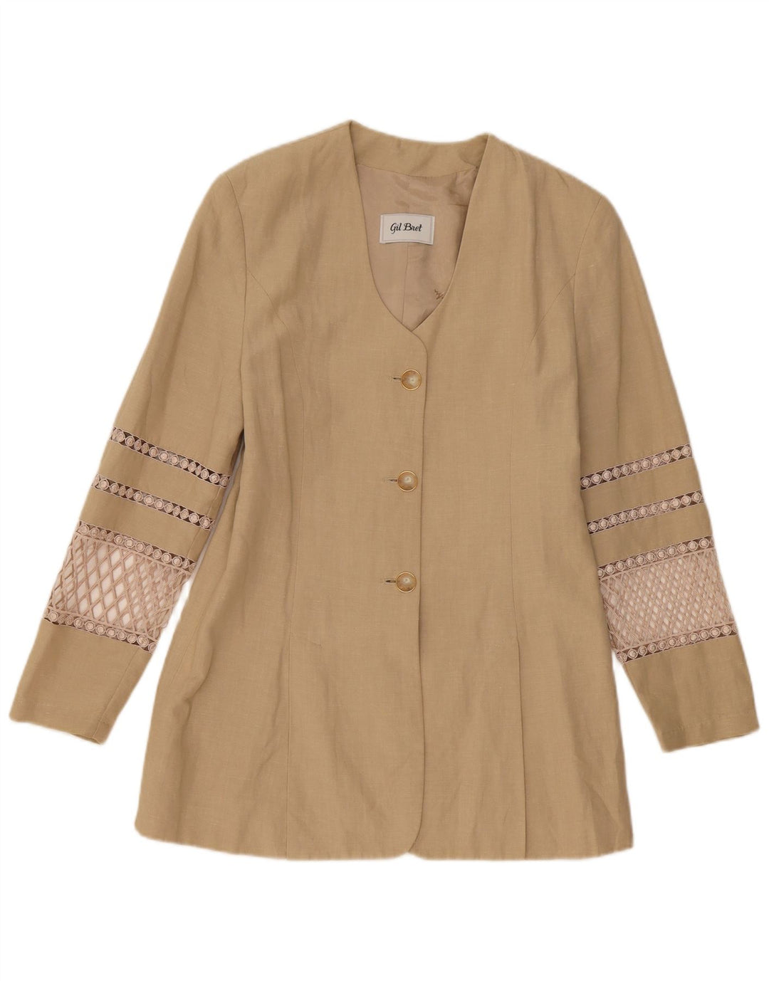 Sacou pentru femei Gil Bret cu 3 nasturi, UK 12, in bej mediu